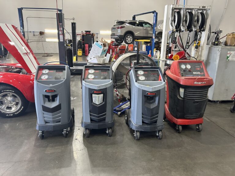 Specialized machinery used by professionals to provide car AC repair.